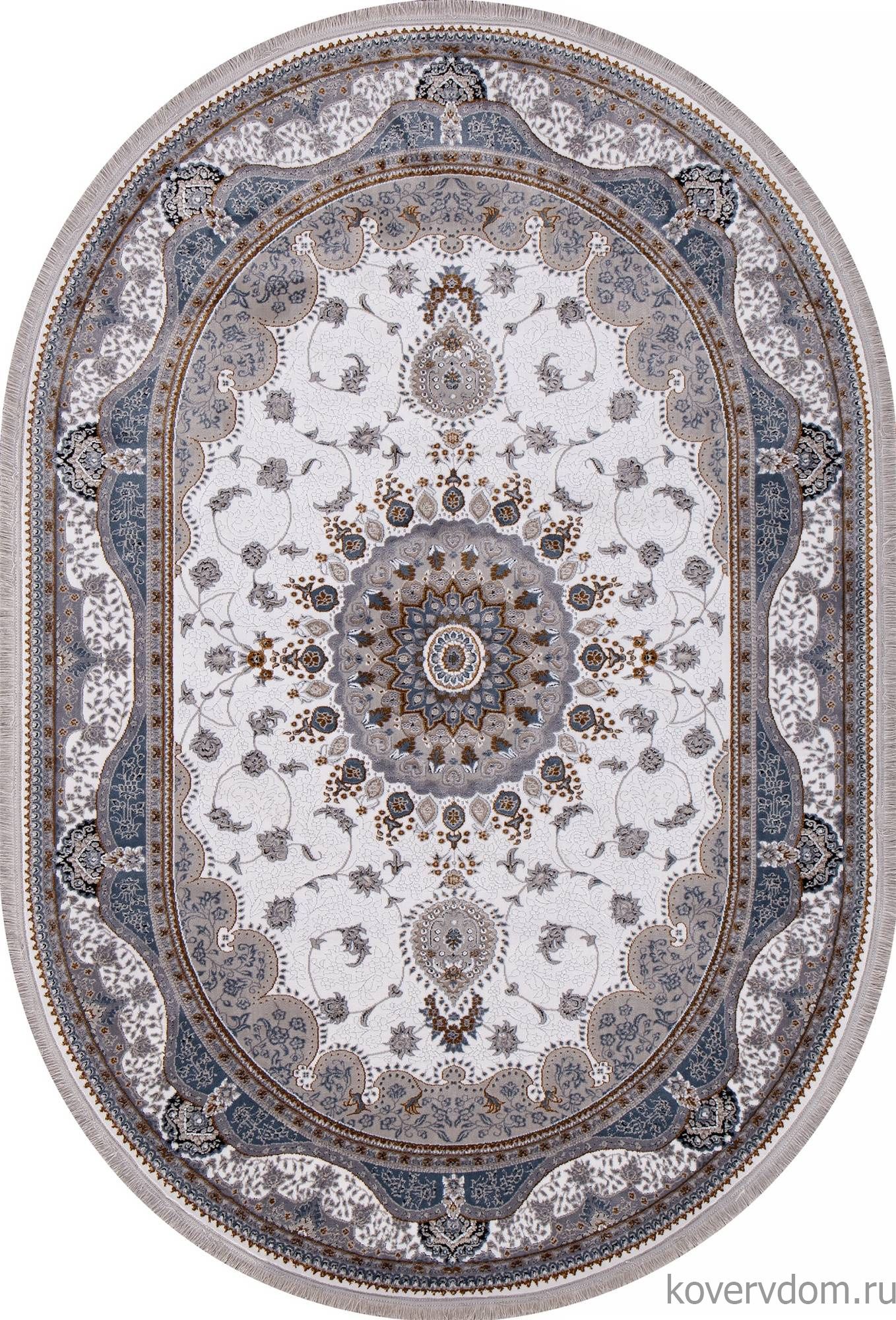 Ковер CASABLANKA 9733A WHITE / WHITE Овал