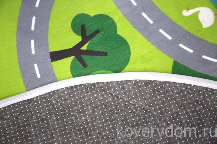 Детский развивающий 3D ковер с дорогами Лесная опушка 87100 круг  Детский развивающий 3D ковер с дорогами Лесная опушка 87100 круг