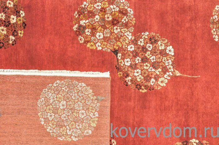 Ковер ручной работы из шелка и шерсти Silk-Wool CHA 28 Rust 