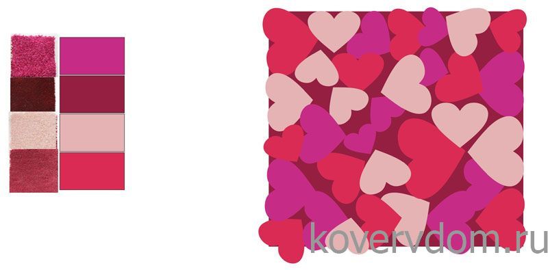 Авторский детский ковер ручной работы SMALL HEARTs Авторский детский ковер ручной работы SMALL HEARTs