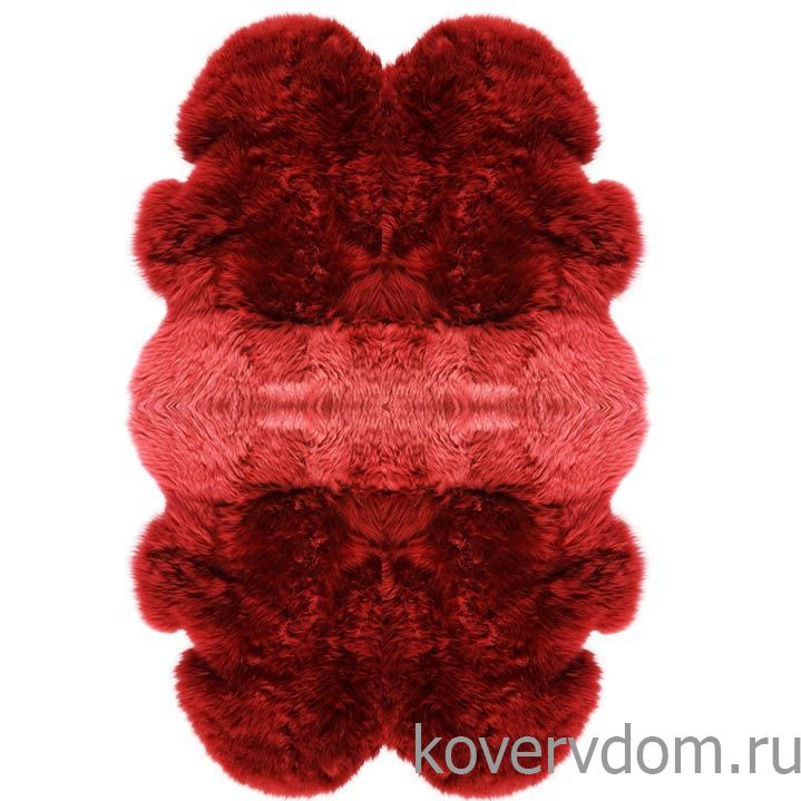 Овчина Новозеландская 4-х шкурная вишня