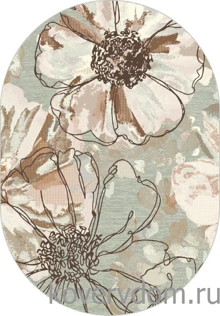 Рельефный ковер из вискозы GENOVA 38182 6626 90 Овал Рельефный ковер из вискозы GENOVA 38182 6626 90 Овал