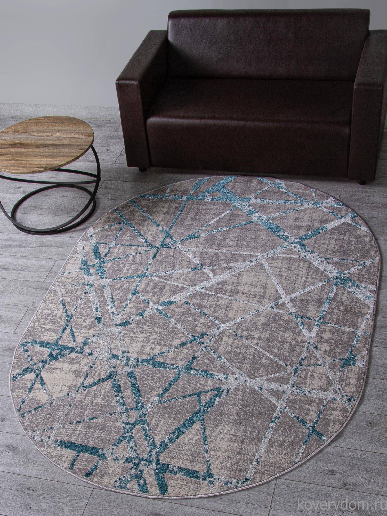 Ковер LIMAN F478 GRAY-BLUE Овал Ковер LIMAN F478 GRAY-BLUE Овал