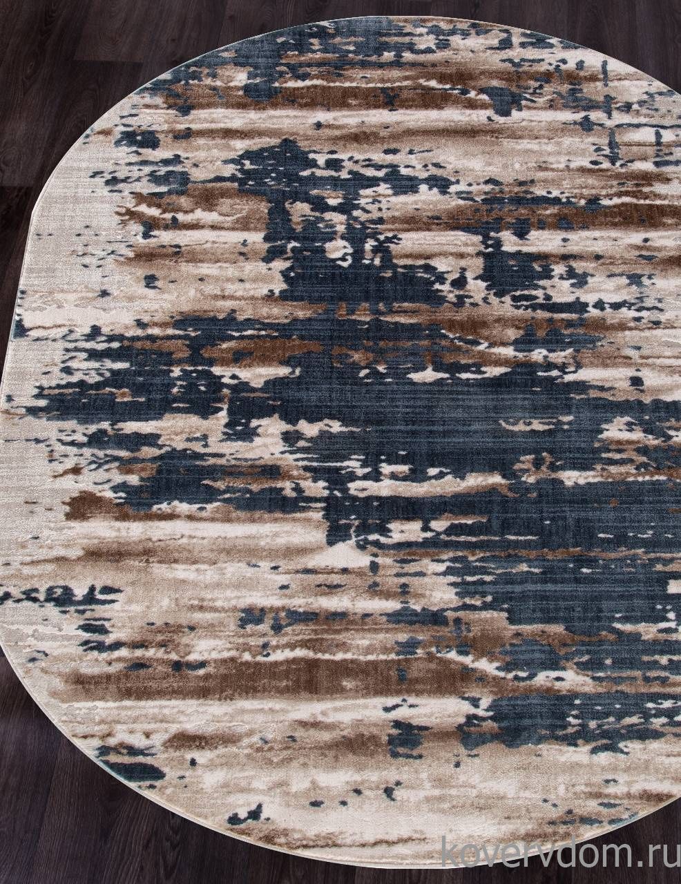 Ковер STAR P0394 M.L.BEIGE / D.BLUE Овал