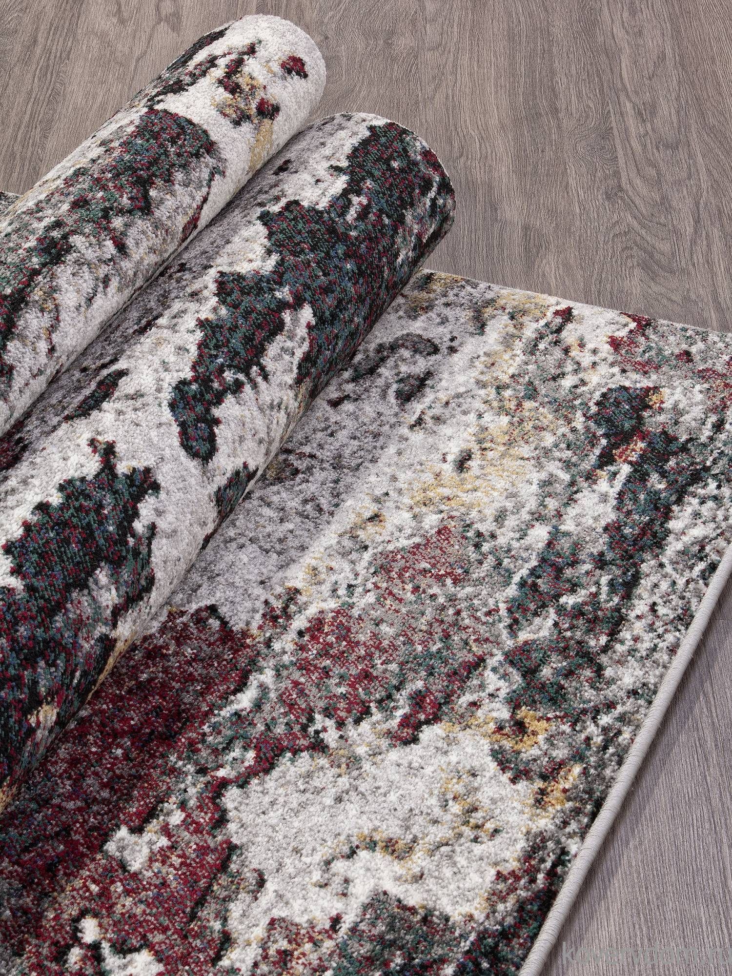 Ковер ЛОНДОН D824 Серый-Красный