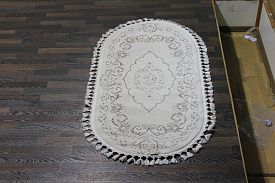 Овальный ковер коричневый HUNKAR 07857A BROWN / WHITE Овал