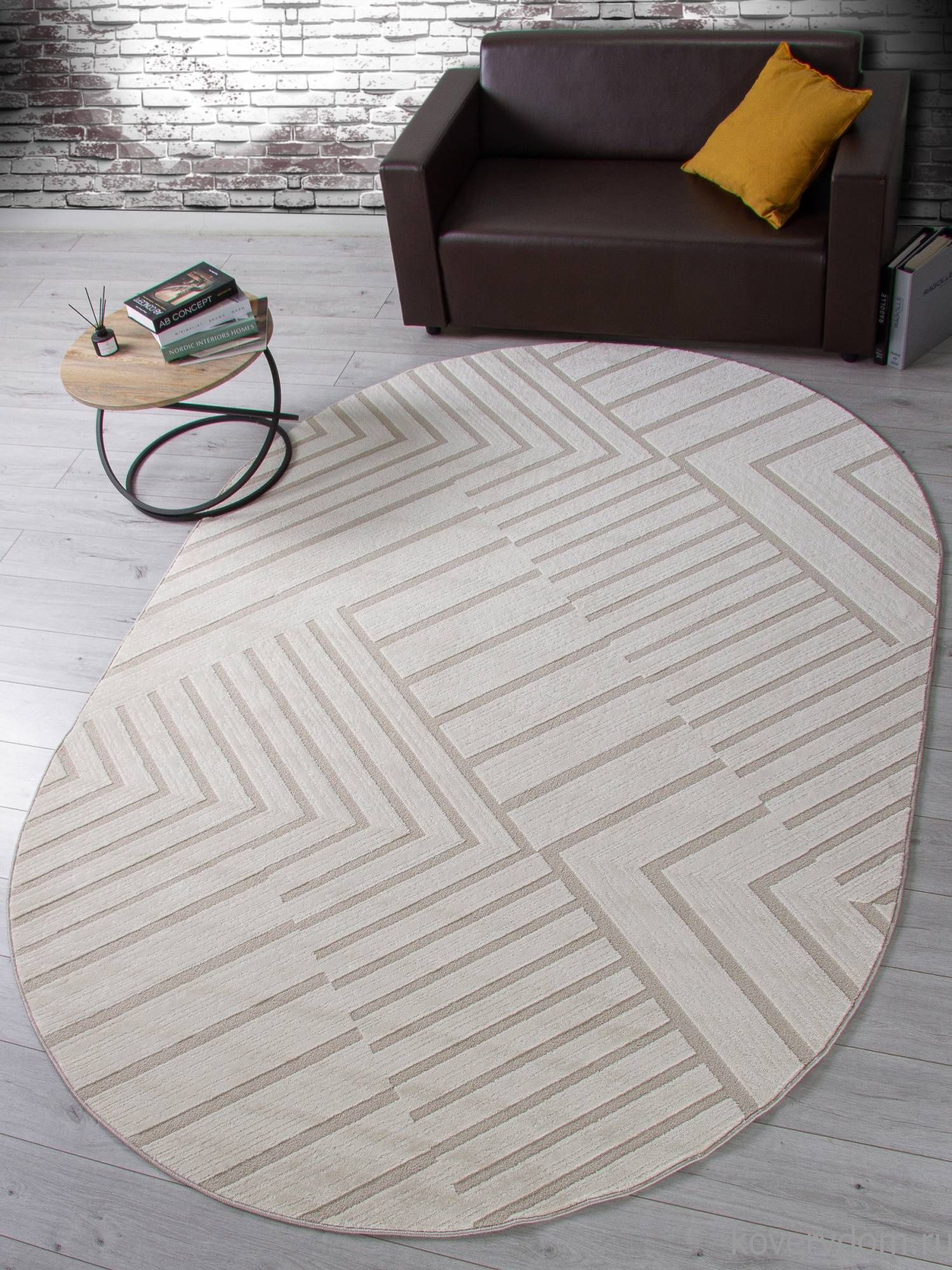 Ковер DIOS F438 LIGHT CREAM Овал