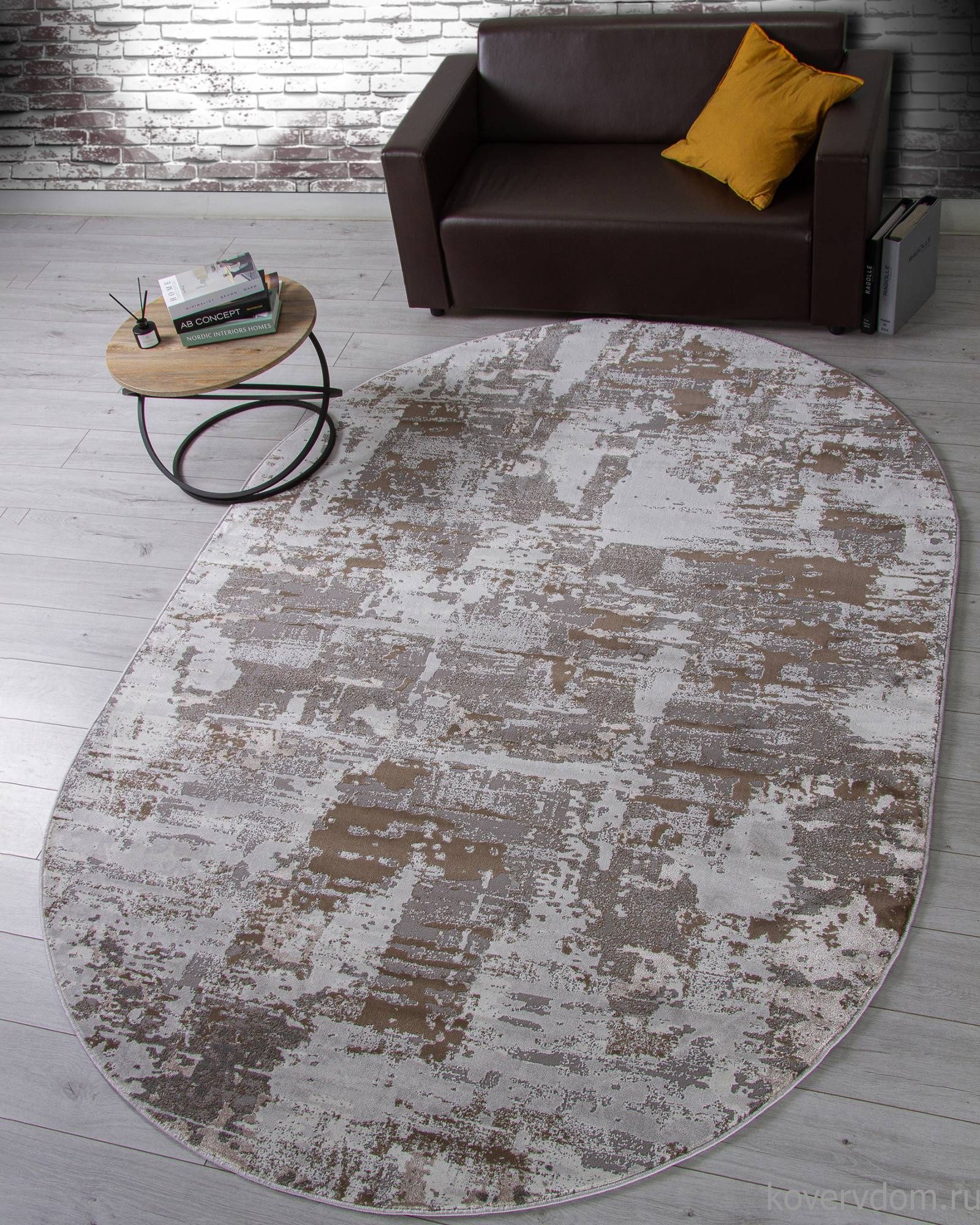 Ковер GRAFF F238 GRAY-BEIGE Овал