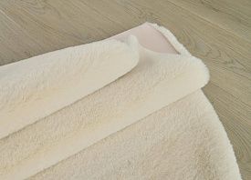 Ковер длинноворсовый из искусственного меха RABBIT PREMIUM MS1000 CREAM Круг