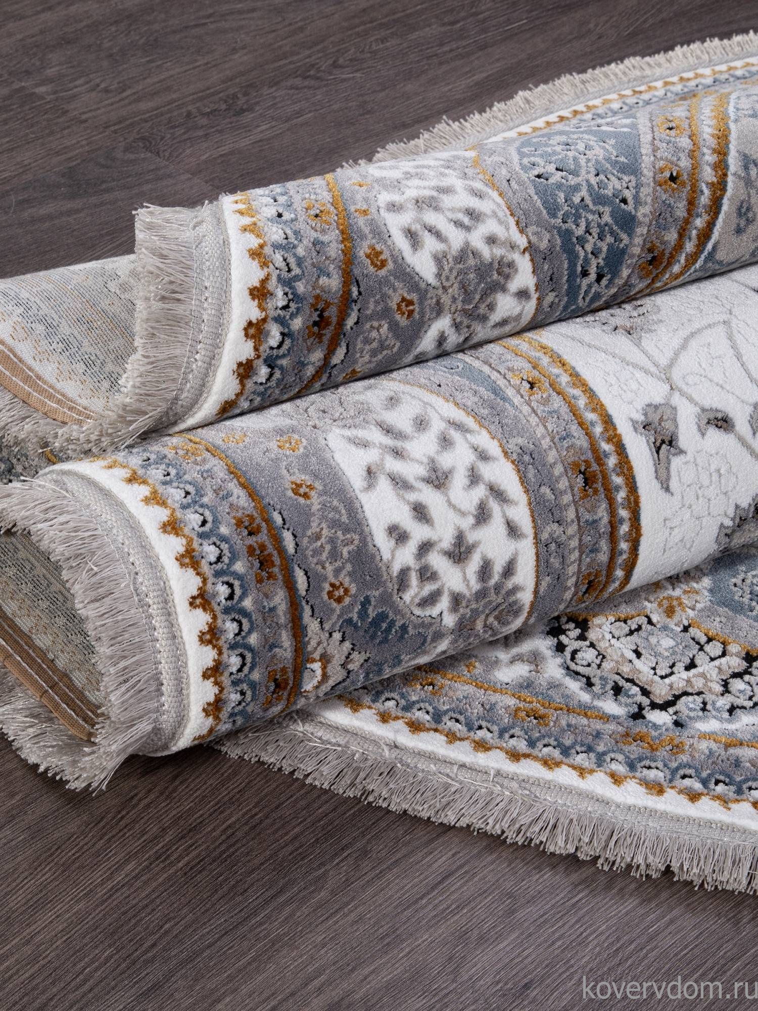 Ковер CASABLANKA 9733A WHITE / WHITE Овал