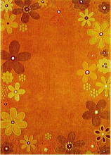 Оранжевый детский ковер в детскую ручной работы JOY 10 2628