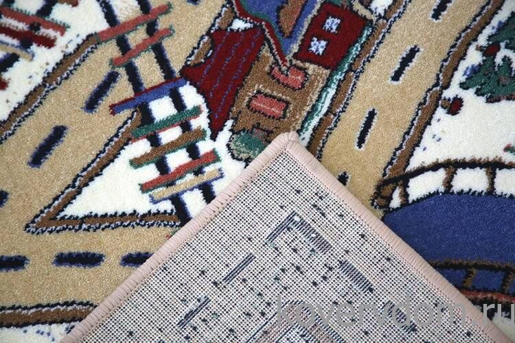 Детский ковер Веселые дорожки-L бежевый