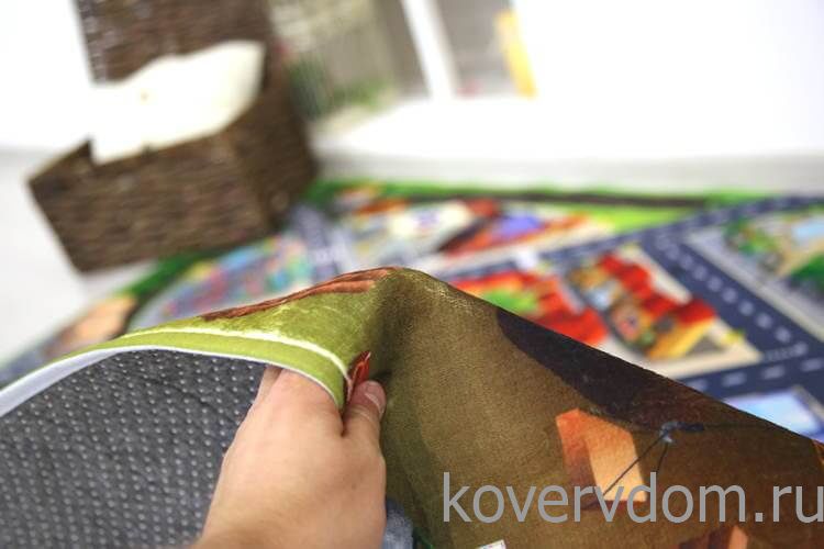 Детский развивающий 3D ковер Сказочный Городок с железной дорогой 86000 Детский развивающий 3D ковер Сказочный Городок с железной дорогой 86000